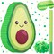 Avocado Piñata Decorations 16 x 11 x 3 Inch Fruit Avocado Piñata with Stick for Gender Reveal Party Baby Shower Birthday Party Fruit Theme Party Game Activity Decoration